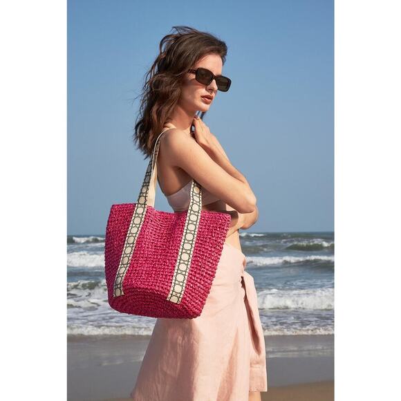 Pink - Boho Chic, Beach Bag, Lightweight & Stylish - Picture 6 of 7